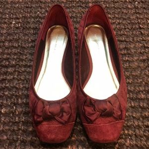 Banana Republic Burgundy Suede Flats
